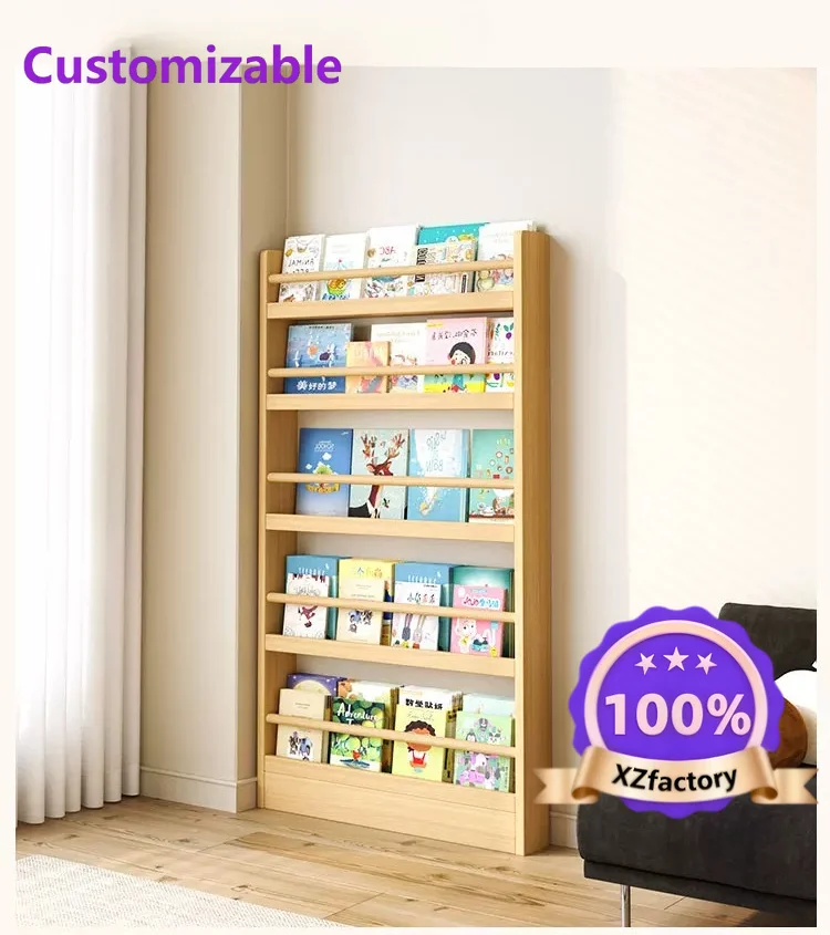Solid Wood Narrow Gap Bookshelf Kids Picture Book Storage Rack Multi Layer Behind Door Free Standing Wall Mounted Display Rack
Solid Wood Narrow Gap Bookshelf Kids Picture Book Storage Rack Multi Layer Behind Door Free Standing Wall Mounted Display Rack