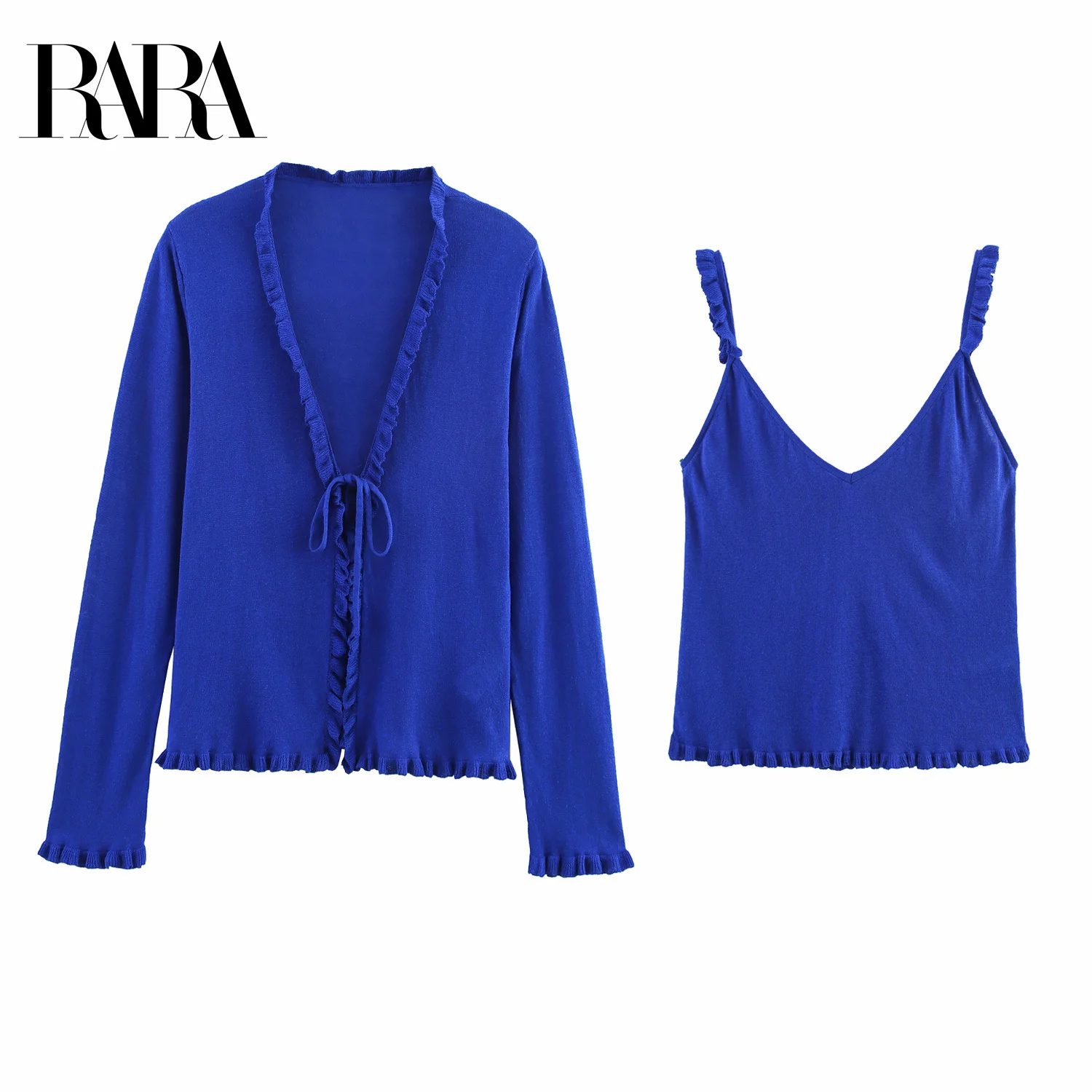 RARA2025 new summer women's casual fashion long-sleeved V-neck lace-up cardigan jacket + suspenders comfortable inner top
RARA2025 new summer women's casual fashion long-sleeved V-neck lace-up cardigan jacket + suspenders comfortable inner top