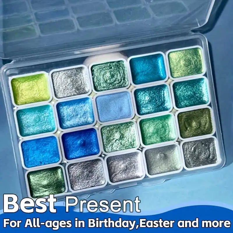 Мини-набор акварельных красок лесного хозяйства, 20-цветный набор однотонных акварельных красок металлик, мерцающие и блестящие акварельные краски
Мини-набор акварельных красок лесного хозяйства, 20-цветный набор однотонных акварельных красок металлик, мерцающие и блестящие акварельные краски