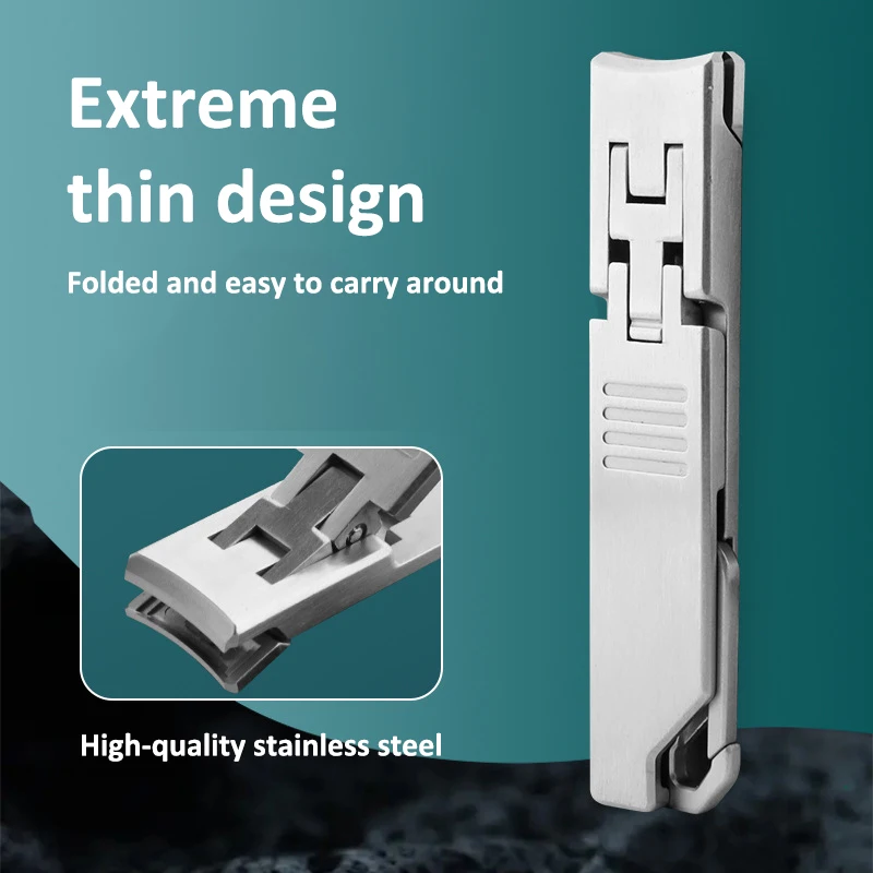 Ultra Thin Portable Fingernail Clipper Small Pocket Folding Nail Clippers, Wide Jaw Cutter with Keychain Curved Trimmer2028
Ultra Thin Portable Fingernail Clipper Small Pocket Folding Nail Clippers, Wide Jaw Cutter with Keychain Curved Trimmer2028
