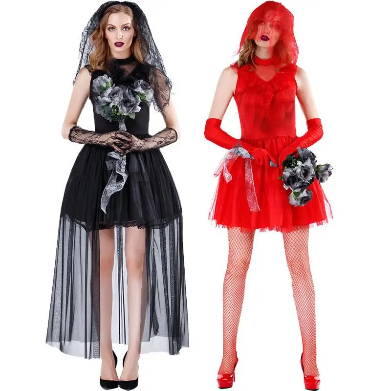 Red Wedding Ghost Costume Stage Performance Zombie Outfit Thin Tulle Halloween Costume Women's Ethnic Fashion
Red Wedding Ghost Costume Stage Performance Zombie Outfit Thin Tulle Halloween Costume Women's Ethnic Fashion