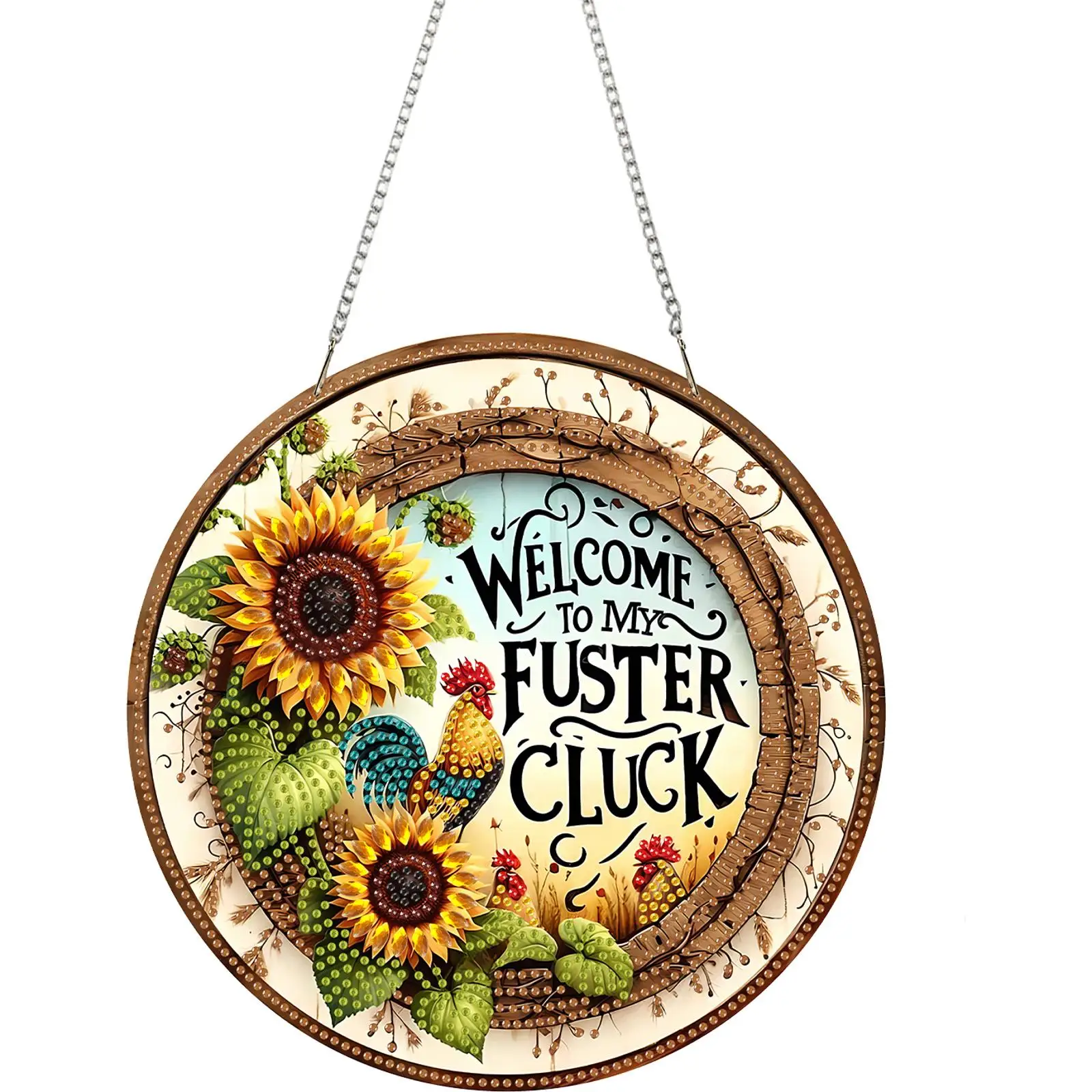 Rooster Sunflower DIY 2D Flat Acrylic Special Shaped Diamond Painting Pendant
Rooster Sunflower DIY 2D Flat Acrylic Special Shaped Diamond Painting Pendant
