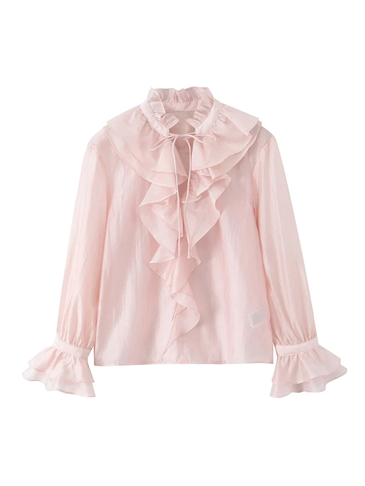 Женская блузка TFMLN: Новинка, модная летняя повседневная шикарная многослойная блузка с длинным рукавом, свободного кроя, элегантный стиль, легкий вес, женские топы
Женская блузка TFMLN: Новинка, модная летняя повседневная шикарная многослойная блузка с длинным рукавом, свободного кроя, элегантный стиль, легкий вес, женские топы