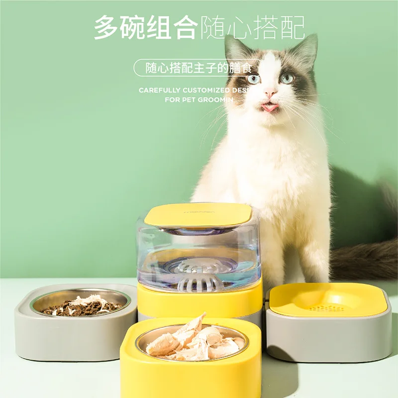 Pet drinking water integrated feeder double bowl three bowls cat automatic water dispenser neck cat food bowl
Pet drinking water integrated feeder double bowl three bowls cat automatic water dispenser neck cat food bowl