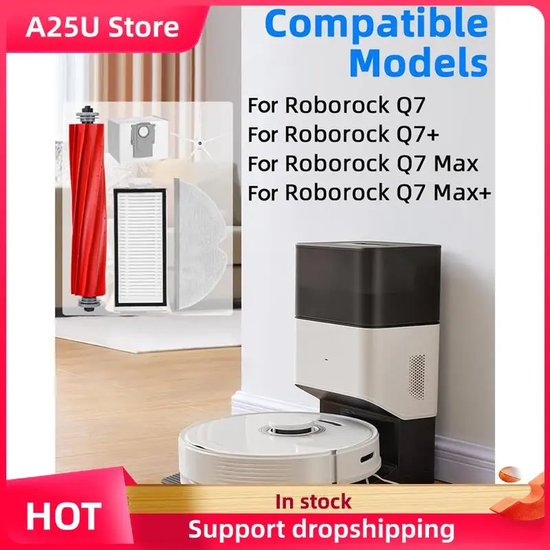 Аксессуары A25U для пылесоса Roborock Q7/Q7+/Q7 Max/Q7 Max+, основные боковые щетки HEPA-фильтры, тканевые мешки для пыли
Аксессуары A25U для пылесоса Roborock Q7/Q7+/Q7 Max/Q7 Max+, основные боковые щетки HEPA-фильтры, тканевые мешки для пыли