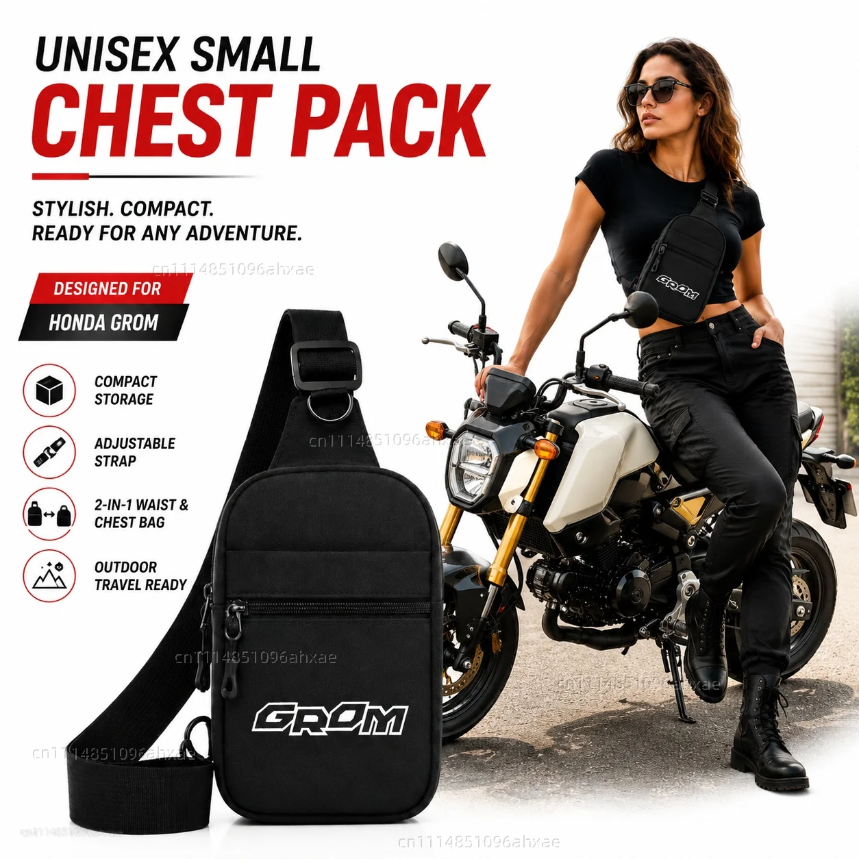 Motorcycle 2In1 Multi-functional Waist Bag Chest Bag Outdoor Travel Bag For Honda GROM MSX125 MSX 125 GROM SP 2014-2024 2025
Motorcycle 2In1 Multi-functional Waist Bag Chest Bag Outdoor Travel Bag For Honda GROM MSX125 MSX 125 GROM SP 2014-2024 2025