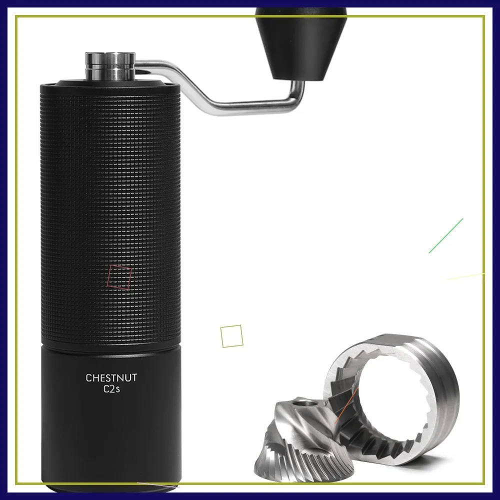 Manual Coffee Grinder with Stainless Steel Conical Burr, 25g Capacity, Double Bearing Positioning, Black
Manual Coffee Grinder with Stainless Steel Conical Burr, 25g Capacity, Double Bearing Positioning, Black