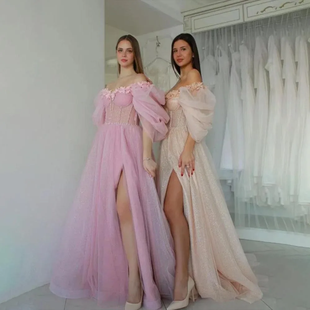 LZPOVE Glitter A Line Long Prom Dresses Sweetheart Off Shoulder 3D Flowers Evening Party Dresses Leg Slit Formal Occasion Gowns
LZPOVE Glitter A Line Long Prom Dresses Sweetheart Off Shoulder 3D Flowers Evening Party Dresses Leg Slit Formal Occasion Gowns