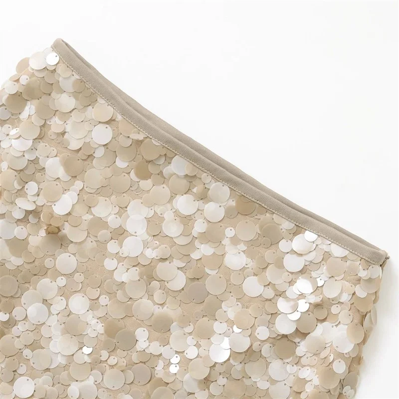 ZBZA Women's High Waist A-Line Skirt Sequined Hidden Side Detail Midriff Baring European Sle f-length Skirts
ZBZA Women's High Waist A-Line Skirt Sequined Hidden Side Detail Midriff Baring European Sle f-length Skirts