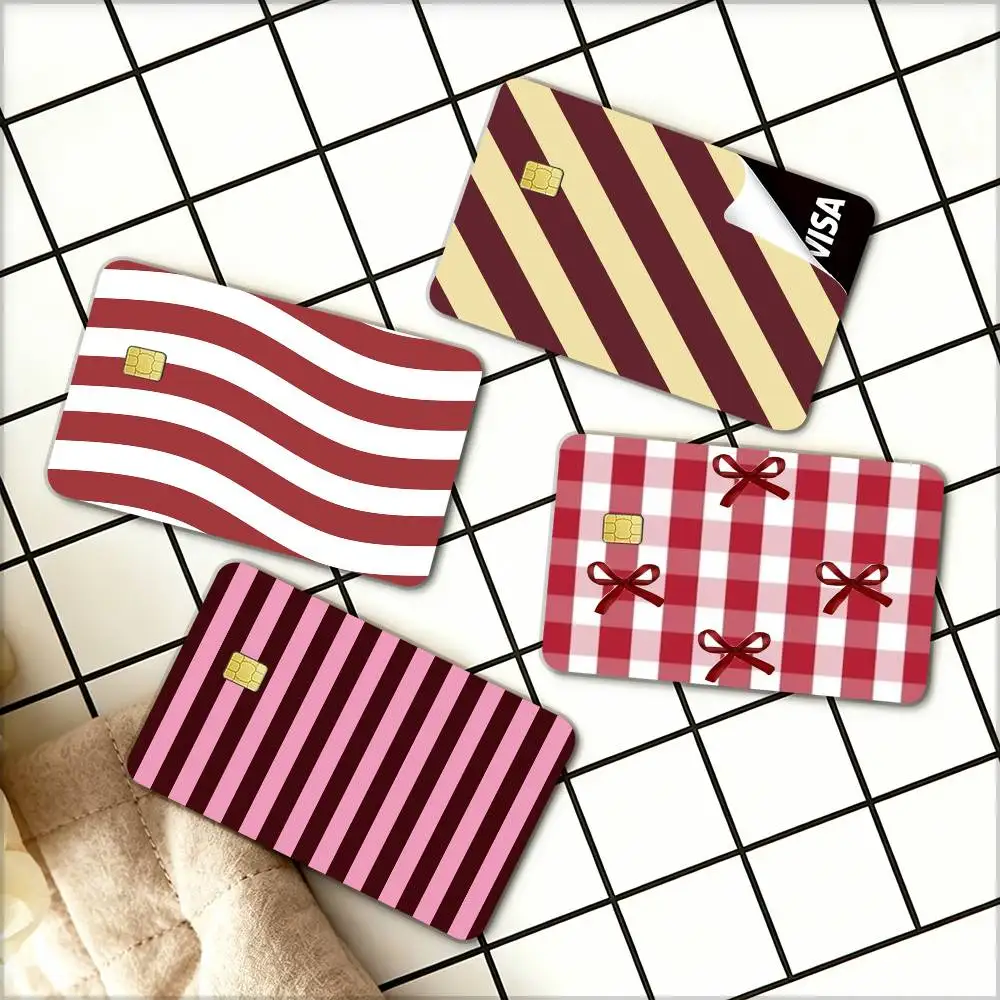 Burgundy White Stripe pattern Waterproof Film Skin Cover Credit Card Stickers Debit Front Bank Bus Pass
Burgundy White Stripe pattern Waterproof Film Skin Cover Credit Card Stickers Debit Front Bank Bus Pass