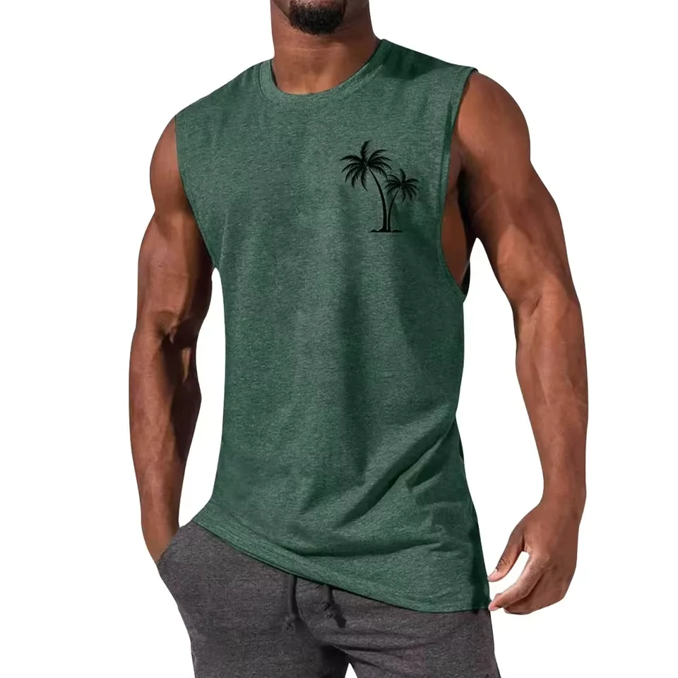 Summer Casual Style Men's Tank Tops Coconut Tree Printed Solid Sleeveless Tops Outdoor Sports Gym Fitness Vest for Male T-shirts
Summer Casual Style Men's Tank Tops Coconut Tree Printed Solid Sleeveless Tops Outdoor Sports Gym Fitness Vest for Male T-shirts