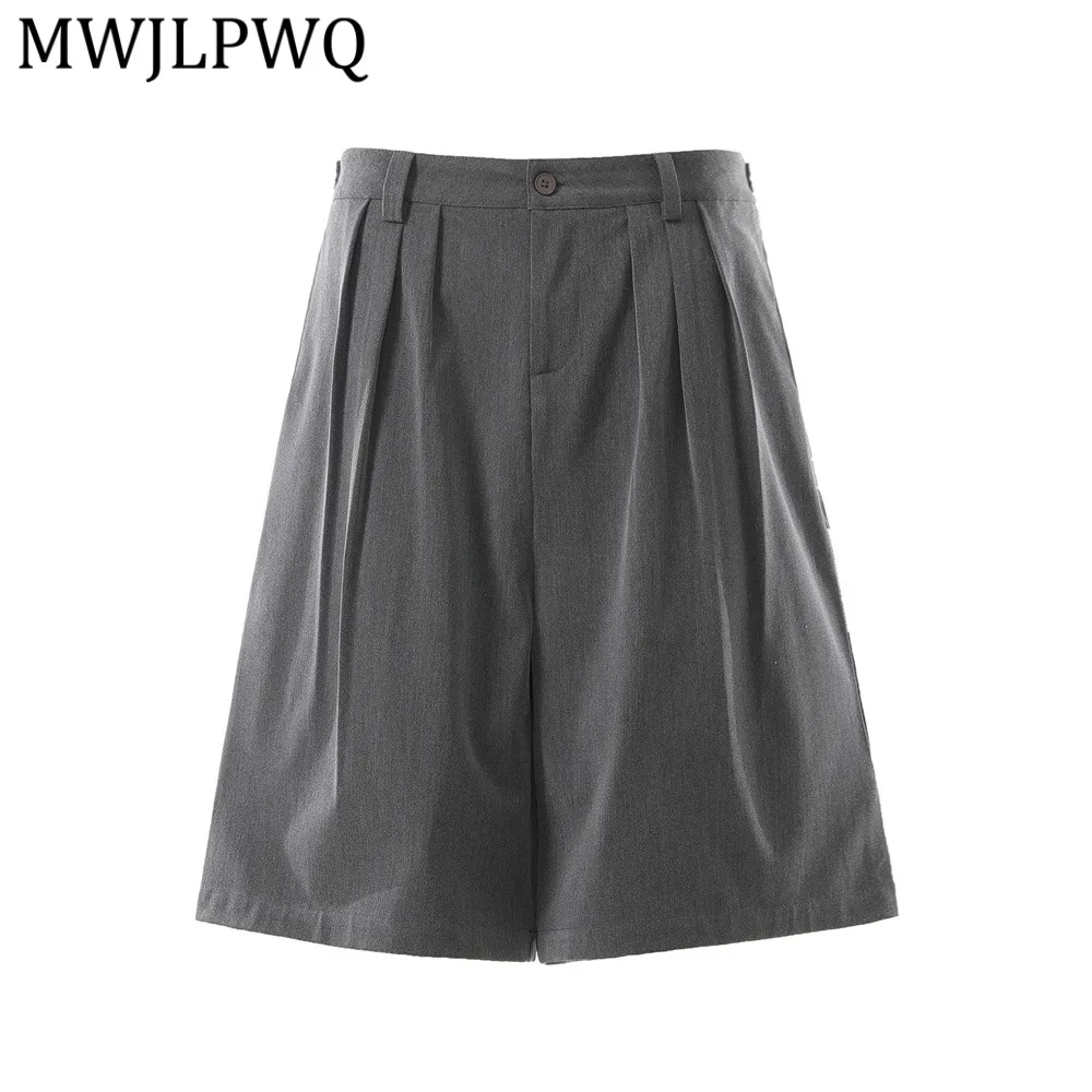 MWJLPWQ Solid Color Wide-Leg Suit Shorts Men's Summer Vibe Trendy Versatile Pleated Design Sporty Casual Knee-Length Pants 14951
MWJLPWQ Solid Color Wide-Leg Suit Shorts Men's Summer Vibe Trendy Versatile Pleated Design Sporty Casual Knee-Length Pants 14951