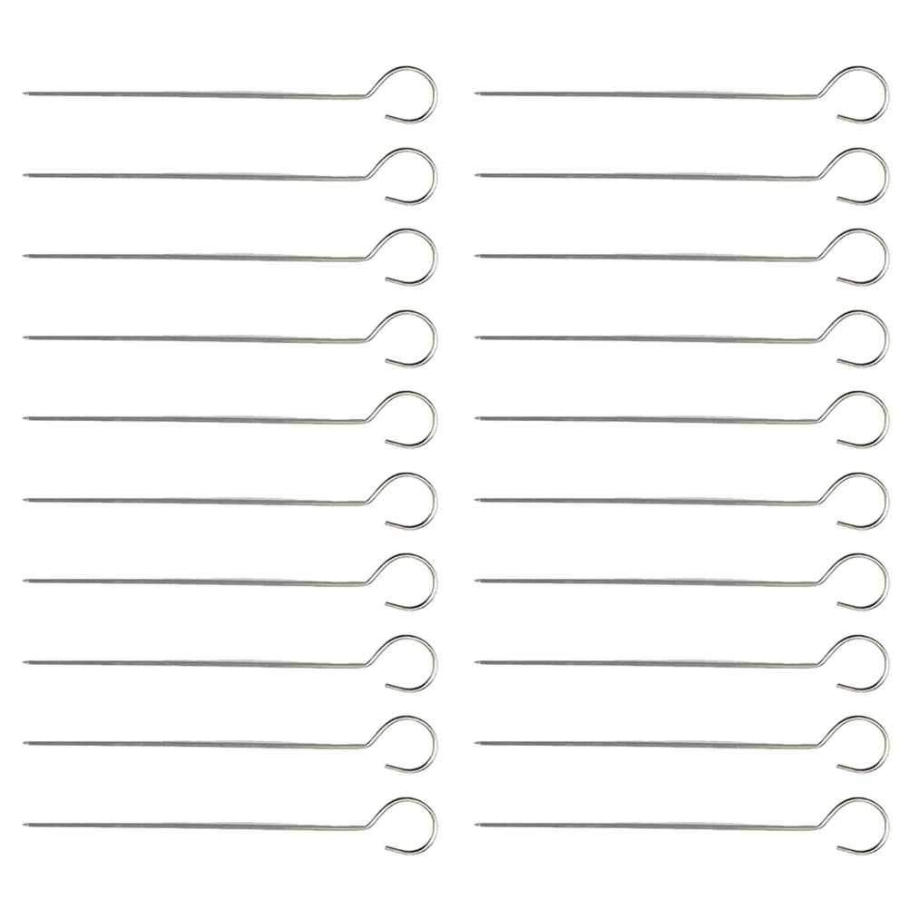 20 Pcs Stick Stainless Steel Goose Tail Needle Grill Reusable BBQ Skewers Barbecue Fork Dad Trussing
20 Pcs Stick Stainless Steel Goose Tail Needle Grill Reusable BBQ Skewers Barbecue Fork Dad Trussing
