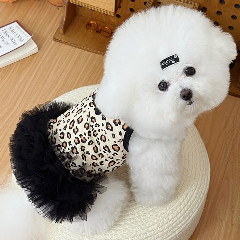 Leopard Dog Clothes Summer Pet Sling Dresses For Small Dogs Chihuahua Poodle Black Tutu Skirt Puppy Kitten Girls Dress Apparels
Leopard Dog Clothes Summer Pet Sling Dresses For Small Dogs Chihuahua Poodle Black Tutu Skirt Puppy Kitten Girls Dress Apparels