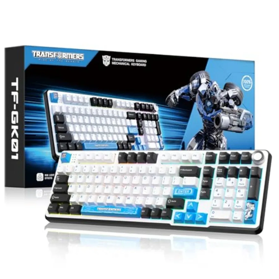 GK01 Wireless Mechanical Keyboard with Knob, 101 Keys RGB Creamy Gaming Keyboard, BT5.0/USB-C/2.4GHz, Pre-lubed Linear Switches
GK01 Wireless Mechanical Keyboard with Knob, 101 Keys RGB Creamy Gaming Keyboard, BT5.0/USB-C/2.4GHz, Pre-lubed Linear Switches