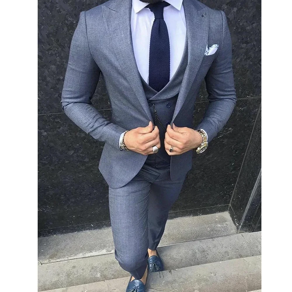 High-end Peak Lapel Suits for Men Chic Business Casual Outfits Prom Party Formal Wedding Groom Tuxedo 3 Piece(Blazer+Vest+Pants)
High-end Peak Lapel Suits for Men Chic Business Casual Outfits Prom Party Formal Wedding Groom Tuxedo 3 Piece(Blazer+Vest+Pants)