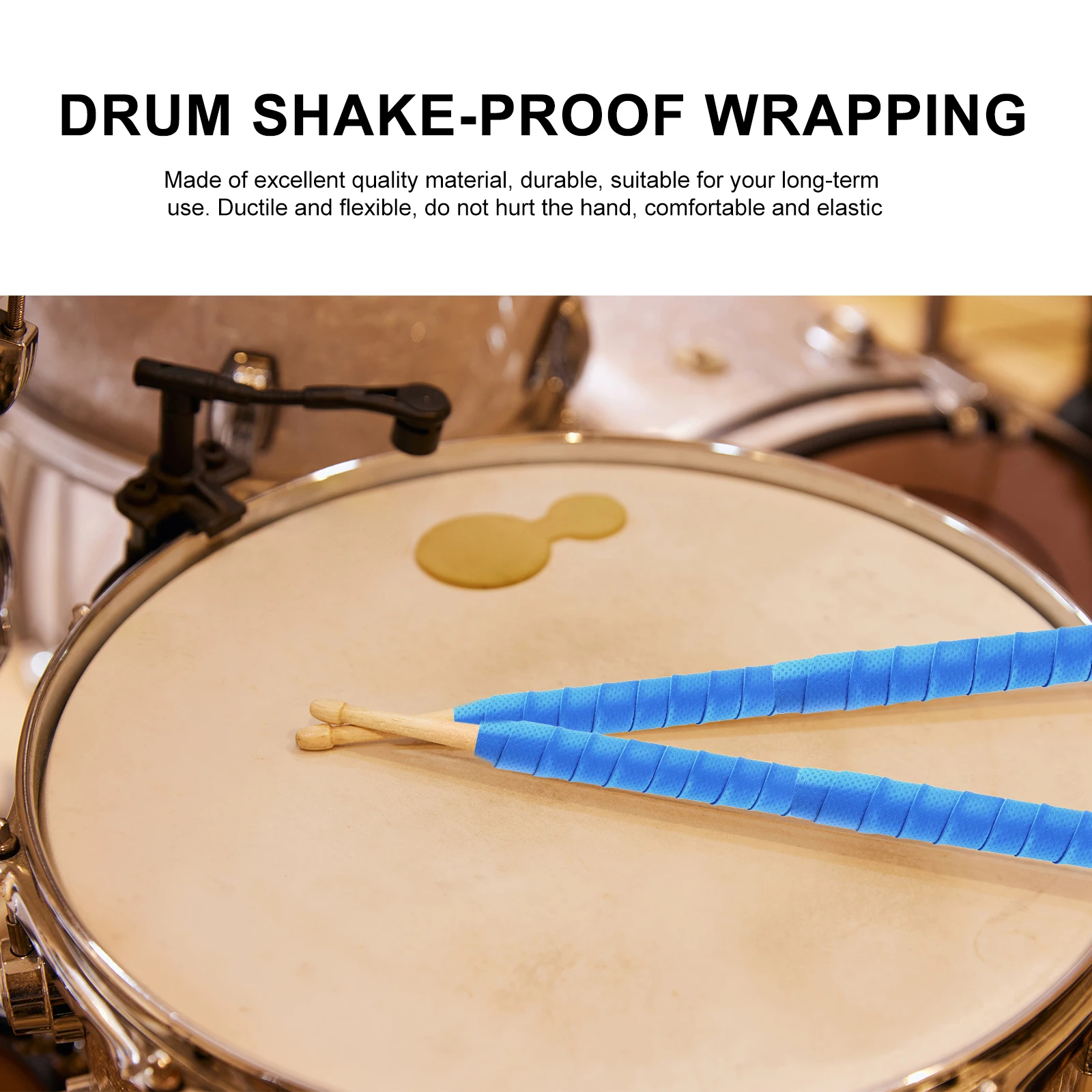 2 Pcs Drumsticks Anti-slip Belt Accessories Wrap Tape Shockproof Drumming PU Wrapping Blue 
2 Pcs Drumsticks Anti-slip Belt Accessories Wrap Tape Shockproof Drumming PU Wrapping Blue