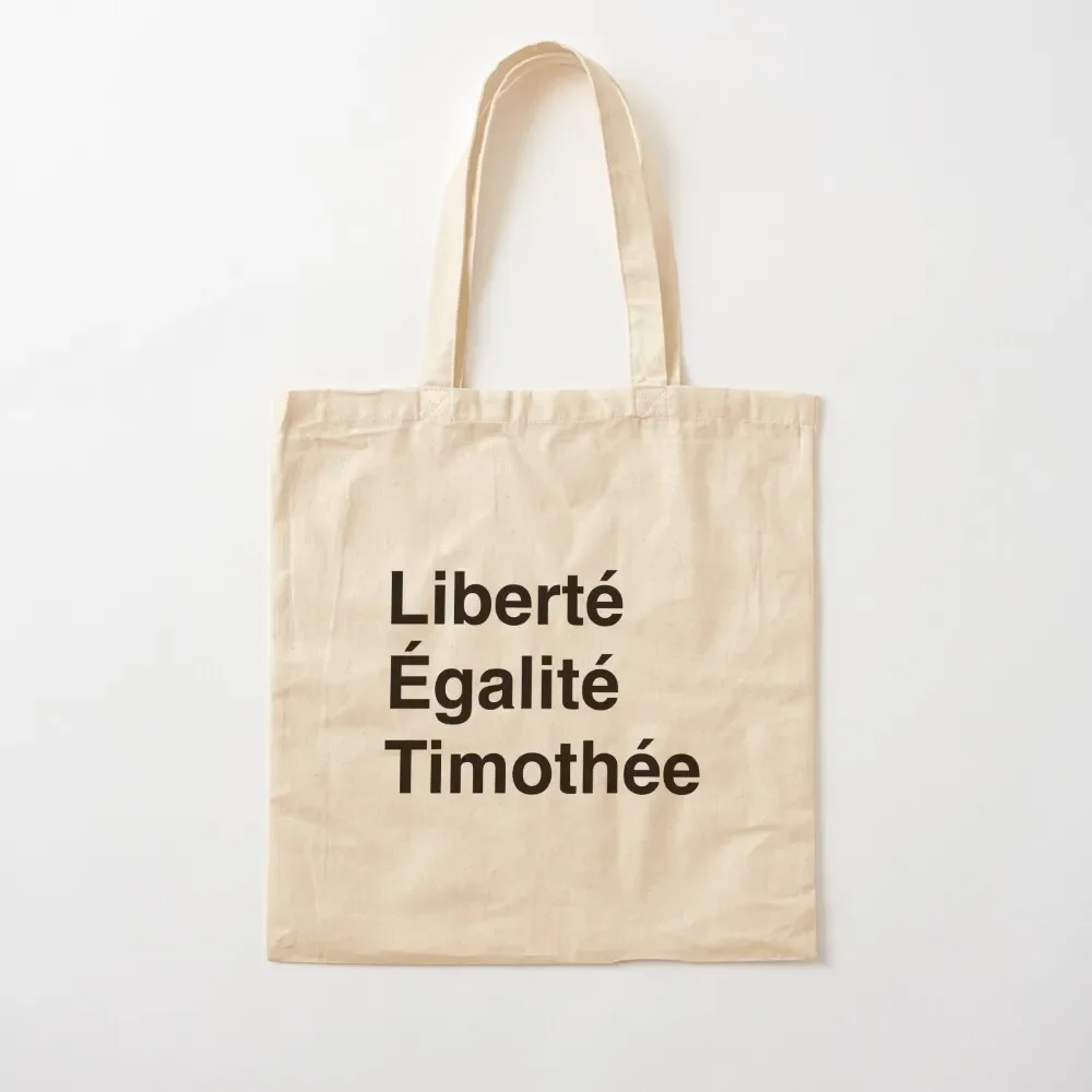 Liberté, égalité, and Timothée Tote Bag tote bags aesthetic shopping cart bags Tote Bag
Liberté, égalité, and Timothée Tote Bag tote bags aesthetic shopping cart bags Tote Bag