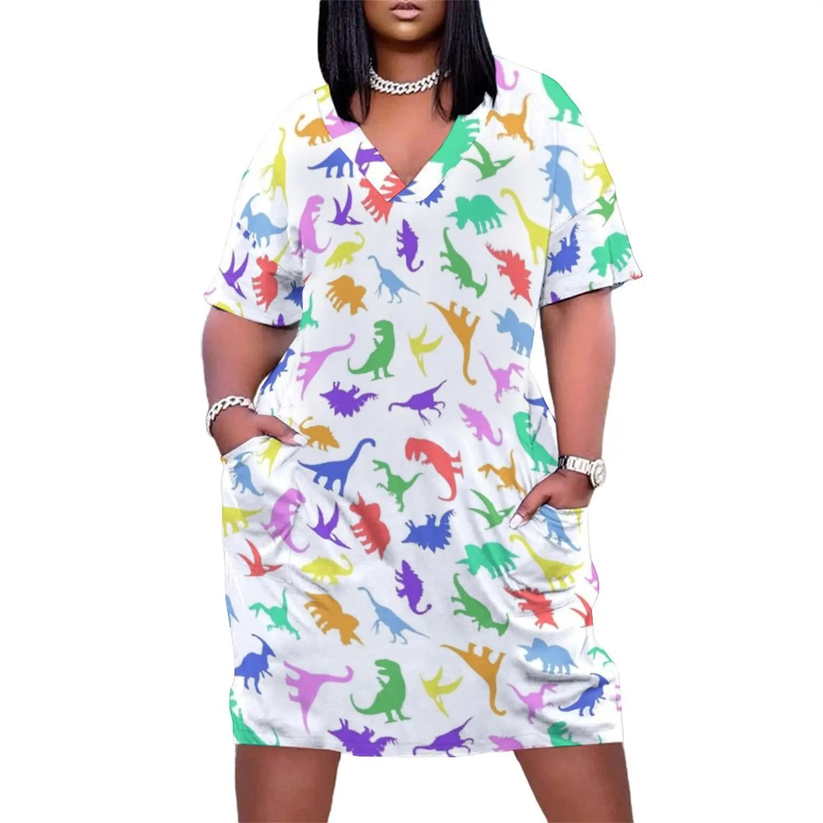 Fun Dinosaur Pattern Loose Pocket Dress birthday dresses for women chic and elegant woman dress clothes
Fun Dinosaur Pattern Loose Pocket Dress birthday dresses for women chic and elegant woman dress clothes