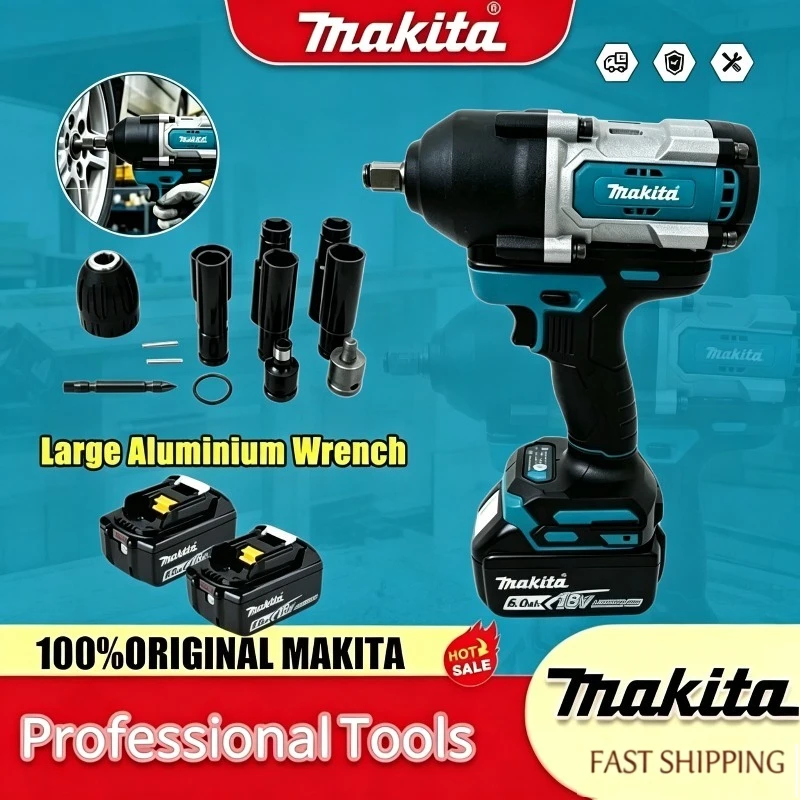 Makita Cordless Electric Impact Wrench Brushless High Torque Driver With Socket Set For Automotive & Construction Power Tool
Makita Cordless Electric Impact Wrench Brushless High Torque Driver With Socket Set For Automotive & Construction Power Tool