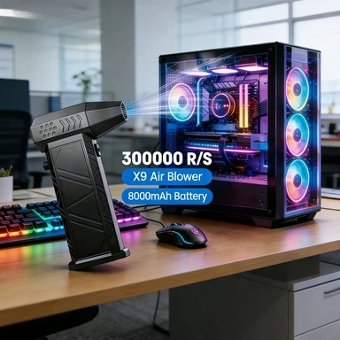 X9 2-в-1 пылесос-воздуходувка 300000 об/мин, бесщеточный турбовоздуходувочный очиститель для компьютера, автомобиля, дома
X9 2-в-1 пылесос-воздуходувка 300000 об/мин, бесщеточный турбовоздуходувочный очиститель для компьютера, автомобиля, дома