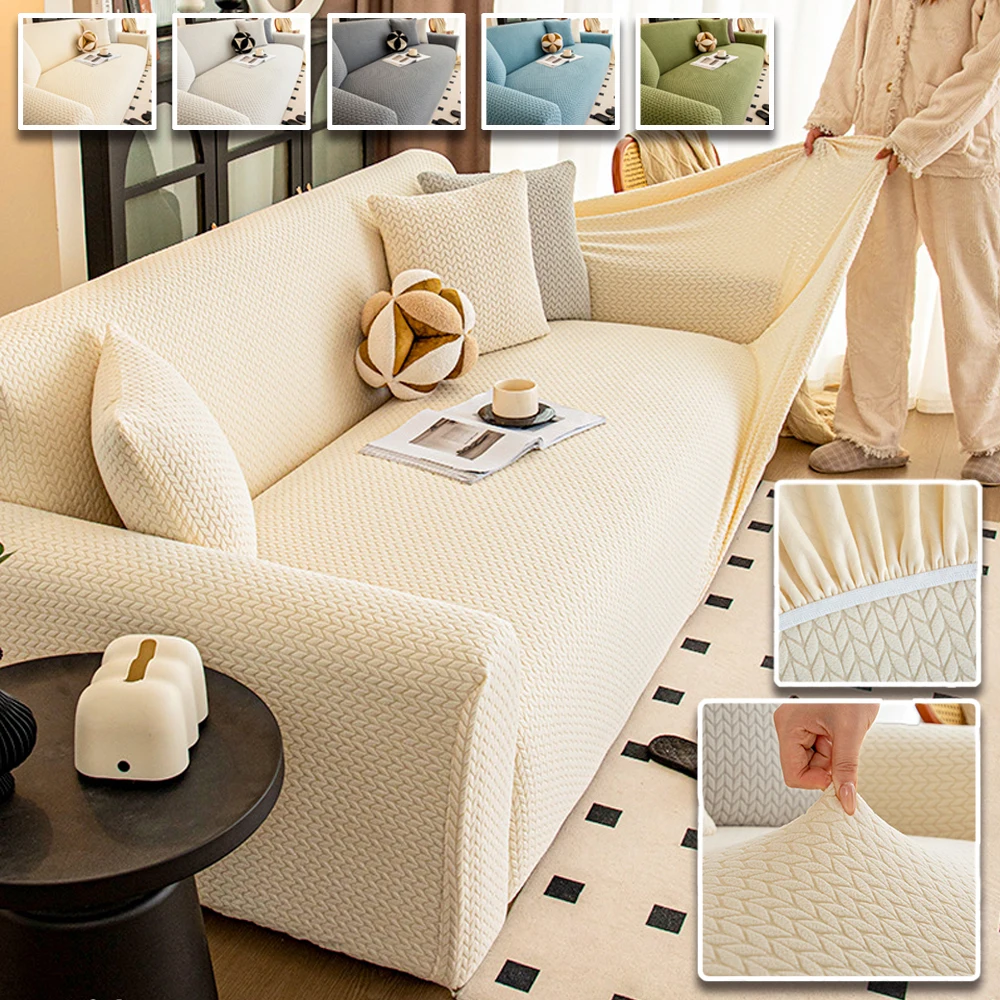 1/2/3/4/5 Seat Jacquard Stretch Sofa Cover Non-slip Dustproof Slipcovers Armchair Couch Cover L Shape Corner Furniture Protector
1/2/3/4/5 Seat Jacquard Stretch Sofa Cover Non-slip Dustproof Slipcovers Armchair Couch Cover L Shape Corner Furniture Protector