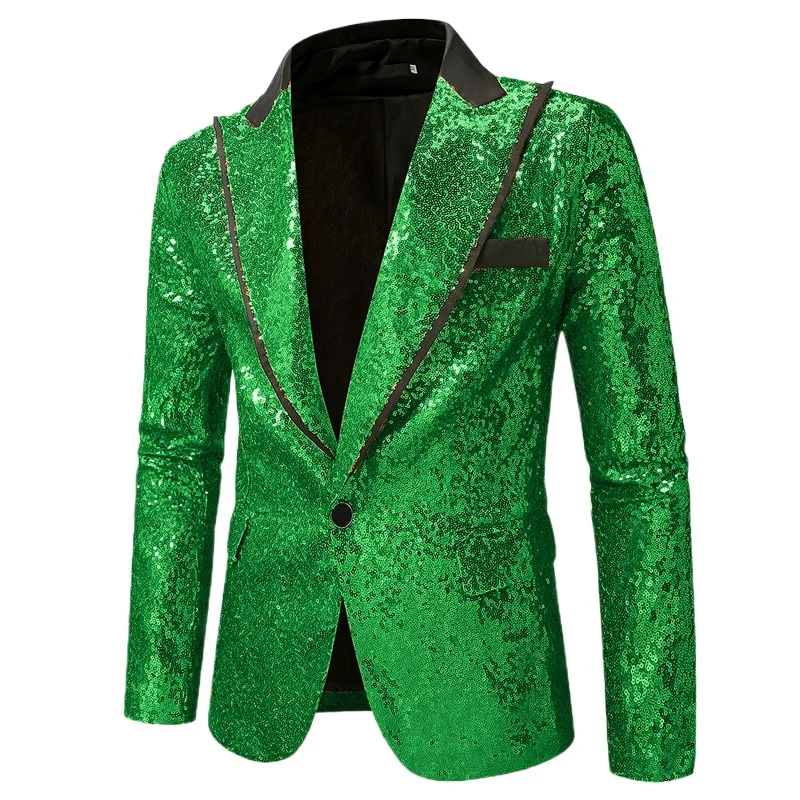 Men Glitters Sequins Blaser Masculino Luxury Designer Groom Stage Show Dinner Bar Dance Party Dress Mens Tuxedo Suit Jackets
Men Glitters Sequins Blaser Masculino Luxury Designer Groom Stage Show Dinner Bar Dance Party Dress Mens Tuxedo Suit Jackets