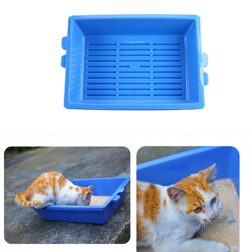 1Pcs Cat Litter Box Plastic Cat Toilet Basin with Spill Prevention Strong Material for Potty Training and Home
1Pcs Cat Litter Box Plastic Cat Toilet Basin with Spill Prevention Strong Material for Potty Training and Home