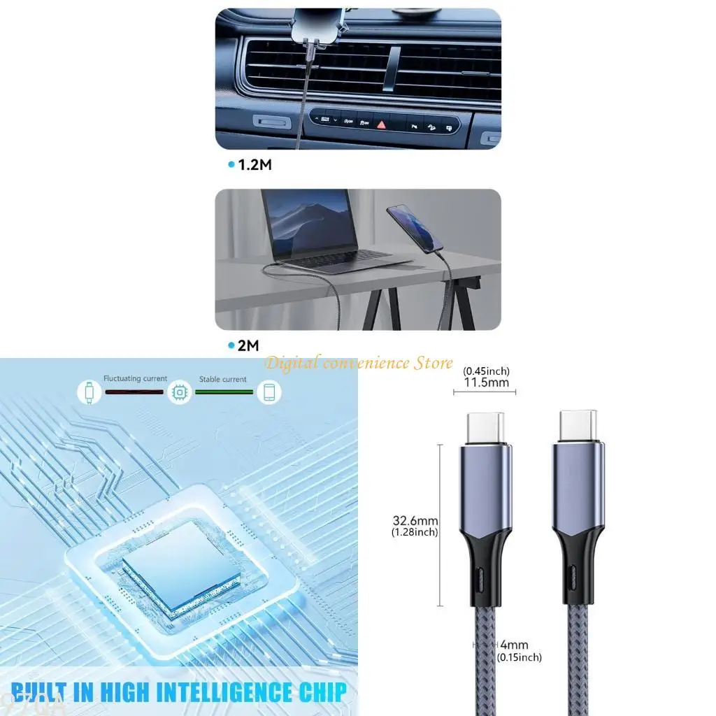 97QA USB4 Нейлоновый кабель 8K60 Гц видео 40 Гбит / с передачи данных PD240W Тип C зарядный шнур
97QA USB4 Нейлоновый кабель 8K60 Гц видео 40 Гбит / с передачи данных PD240W Тип C зарядный шнур