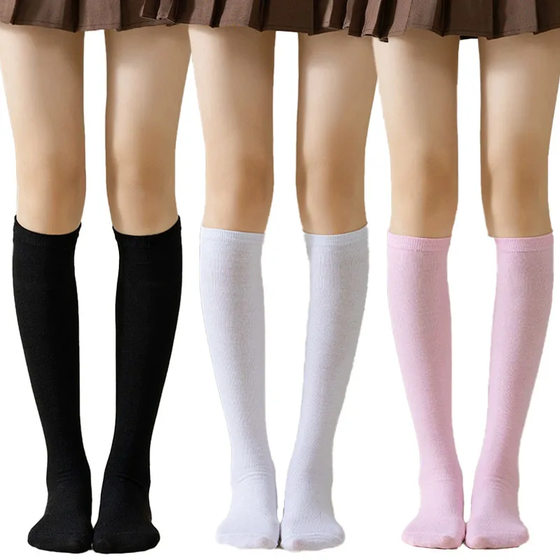 Solid Knee High Sock Women Ladies Japanese Harajuku Creative COSPLAY Calf Mid-tube Socks Black White Pink Female Sox
Solid Knee High Sock Women Ladies Japanese Harajuku Creative COSPLAY Calf Mid-tube Socks Black White Pink Female Sox