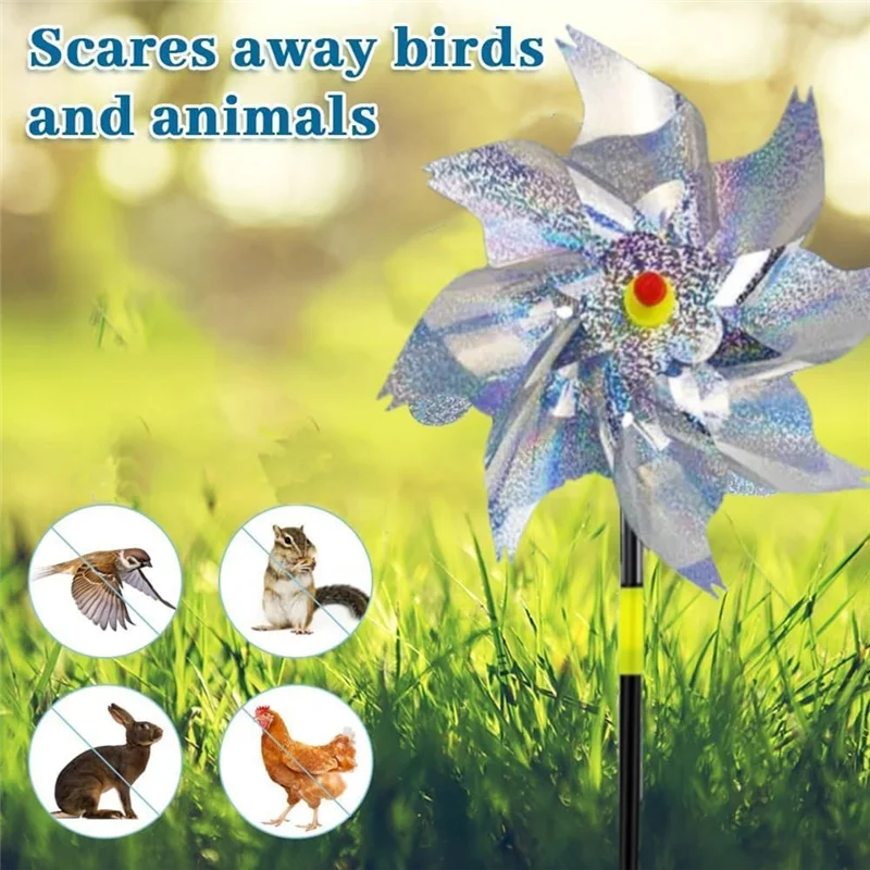 WORTHOWN-20PCS Reflective Pinwheels With Stakes Extra Sparkly Pinwheel For Garden Decor, Bird Devices Deterrent
WORTHOWN-20PCS Reflective Pinwheels With Stakes Extra Sparkly Pinwheel For Garden Decor, Bird Devices Deterrent