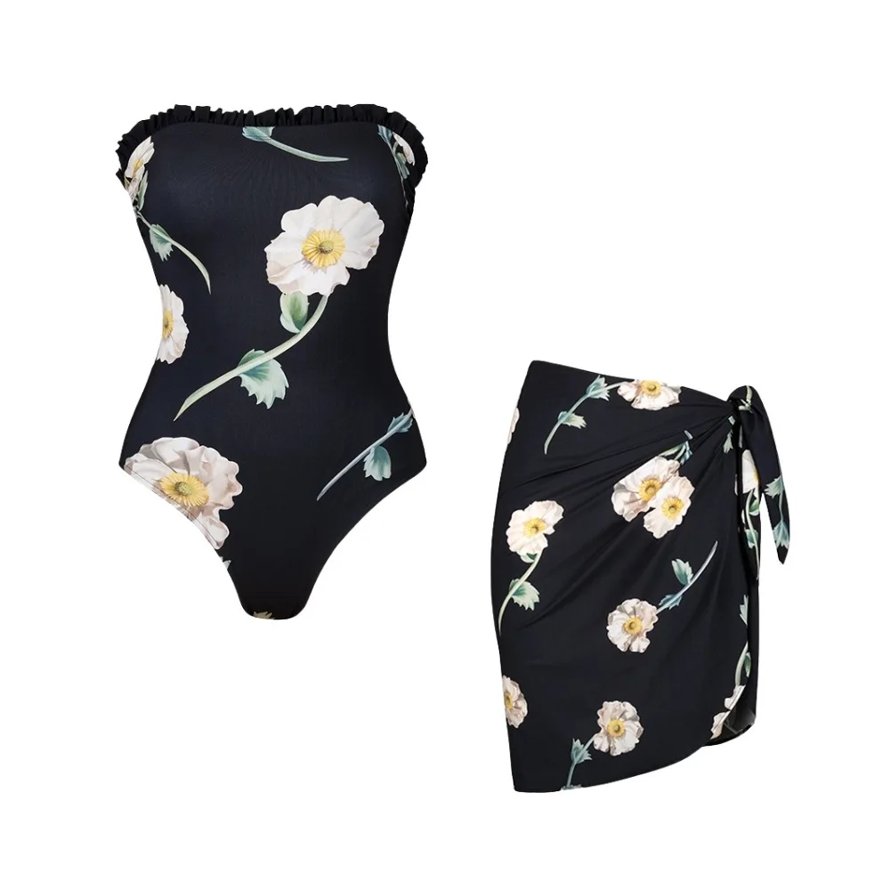 Retro Bikini Printed Fashion Two Piece Swimsuit And Cover Up With Skirt Tight Women's Bandage Summer Beach Luxury Elegant
Retro Bikini Printed Fashion Two Piece Swimsuit And Cover Up With Skirt Tight Women's Bandage Summer Beach Luxury Elegant
