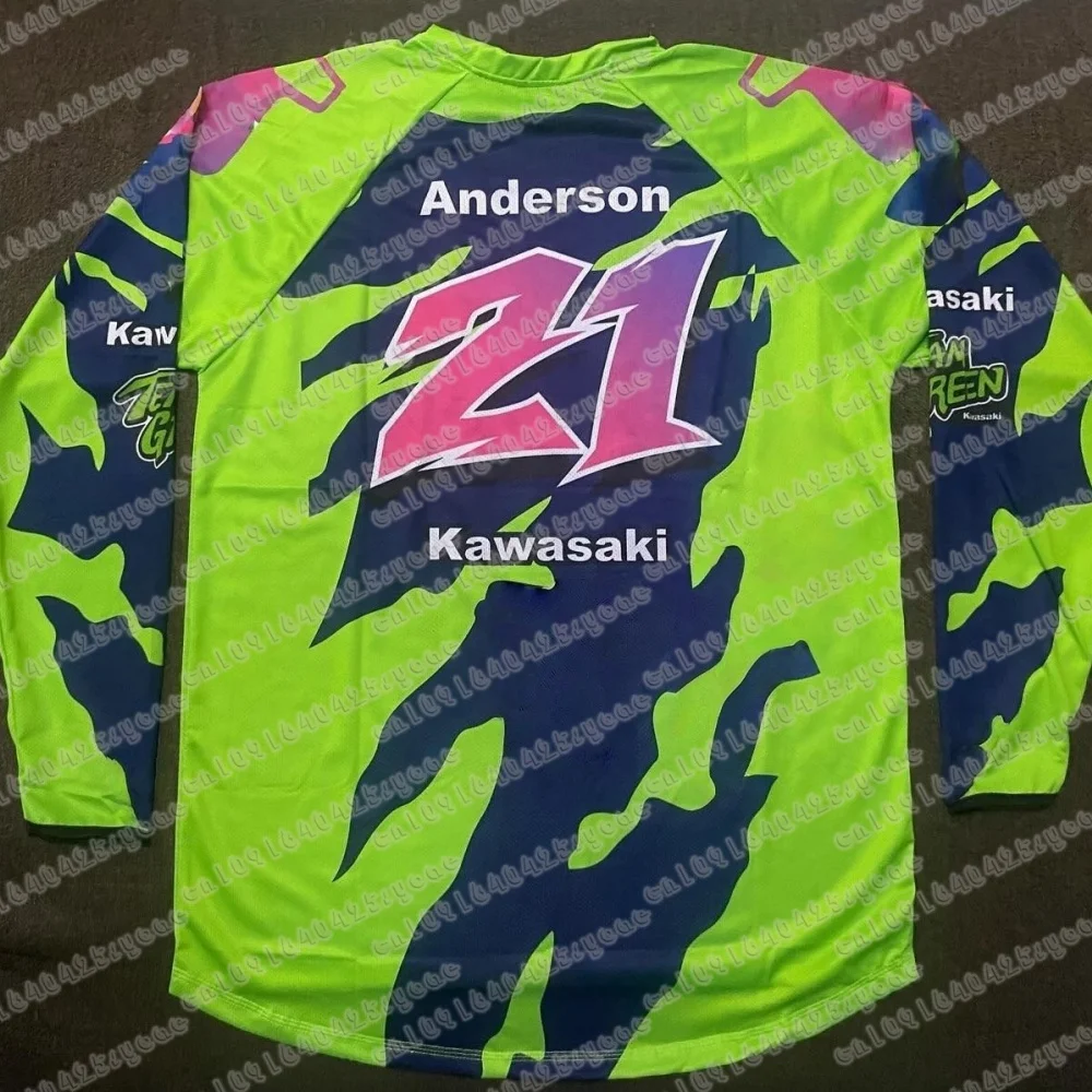 2025 Hot Summer Autumn Motocross Kawasaki #21 Anderson Replica Jersey Men Women's Oversized Breathable Quick Drying Long Sleeve
2025 Hot Summer Autumn Motocross Kawasaki #21 Anderson Replica Jersey Men Women's Oversized Breathable Quick Drying Long Sleeve