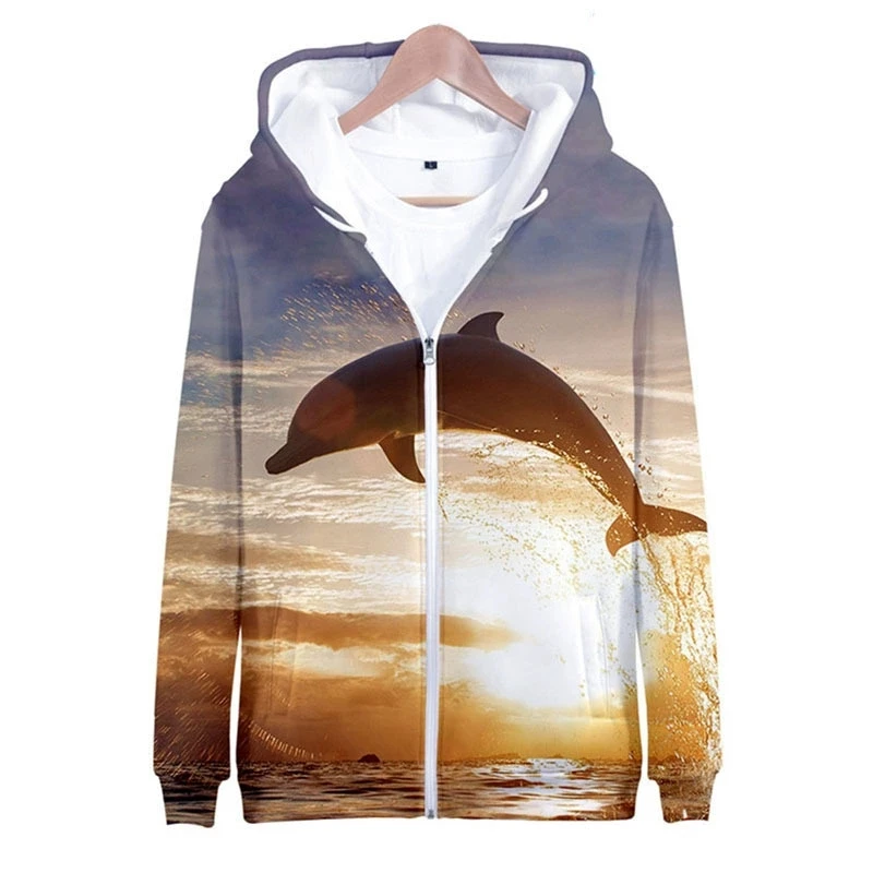 New 3D Print Dolphin Clothing New Fashion Men/ Women Zipper Hoodies Plus Size S-7XL Harajuku Man Hoodies
New 3D Print Dolphin Clothing New Fashion Men/ Women Zipper Hoodies Plus Size S-7XL Harajuku Man Hoodies