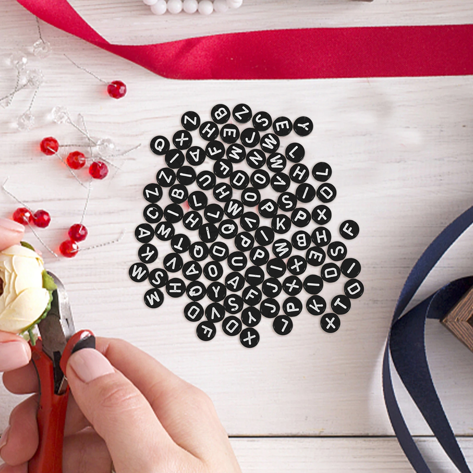 Elegant Black Alphabet Beads Acrylic Jewelry Craft Beads for Projects and Personalized Accessories
Elegant Black Alphabet Beads Acrylic Jewelry Craft Beads for Projects and Personalized Accessories