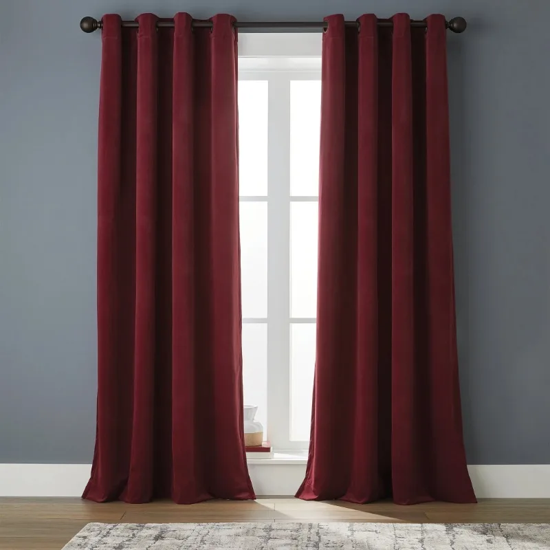 Homes & Gardens Бархатная люверса с затемнением одной шторы, красная, 52 x 84 дюйма
Homes & Gardens Бархатная люверса с затемнением одной шторы, красная, 52 x 84 дюйма