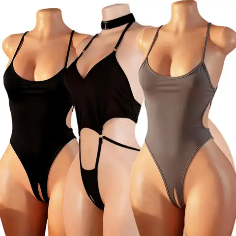 Seksi Yetişkin Bodysuit kadın Açık Popo Baştan Çıkarma Lingerie Hizmetçi Kostümü Rol Oynamak Erotik Babydolls Crotchless 18xxx İç Giyim 2026