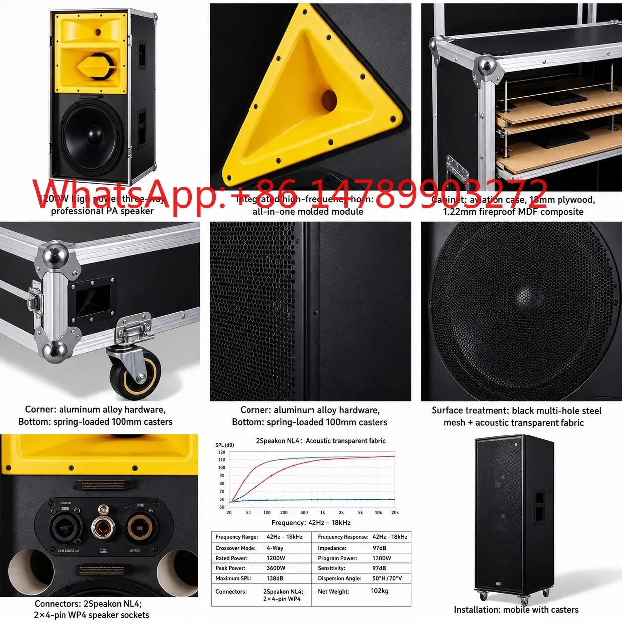 1200W High Power Full Range Speaker For Outdoor Stage KTV Club Large Live Performance
1200W High Power Full Range Speaker For Outdoor Stage KTV Club Large Live Performance