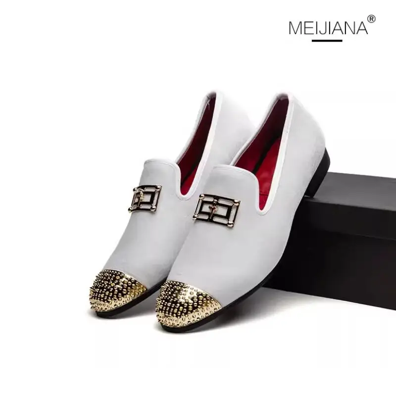 Men Big Size Fashion men Casual Shoes Design Bright Face Buckle and Gold Metal Toe Men Driving Shoes
Men Big Size Fashion men Casual Shoes Design Bright Face Buckle and Gold Metal Toe Men Driving Shoes
