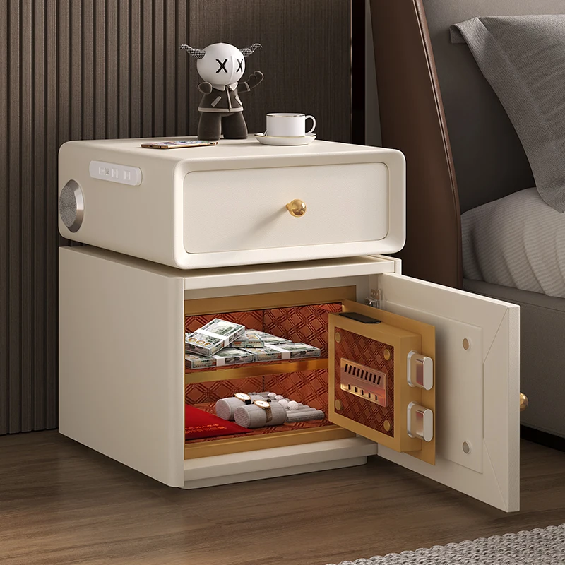 All solid wood rotating cream wind bedside table, safe, integrated intelligence, advanced sense, multi-function, bedroom with pa
All solid wood rotating cream wind bedside table, safe, integrated intelligence, advanced sense, multi-function, bedroom with pa