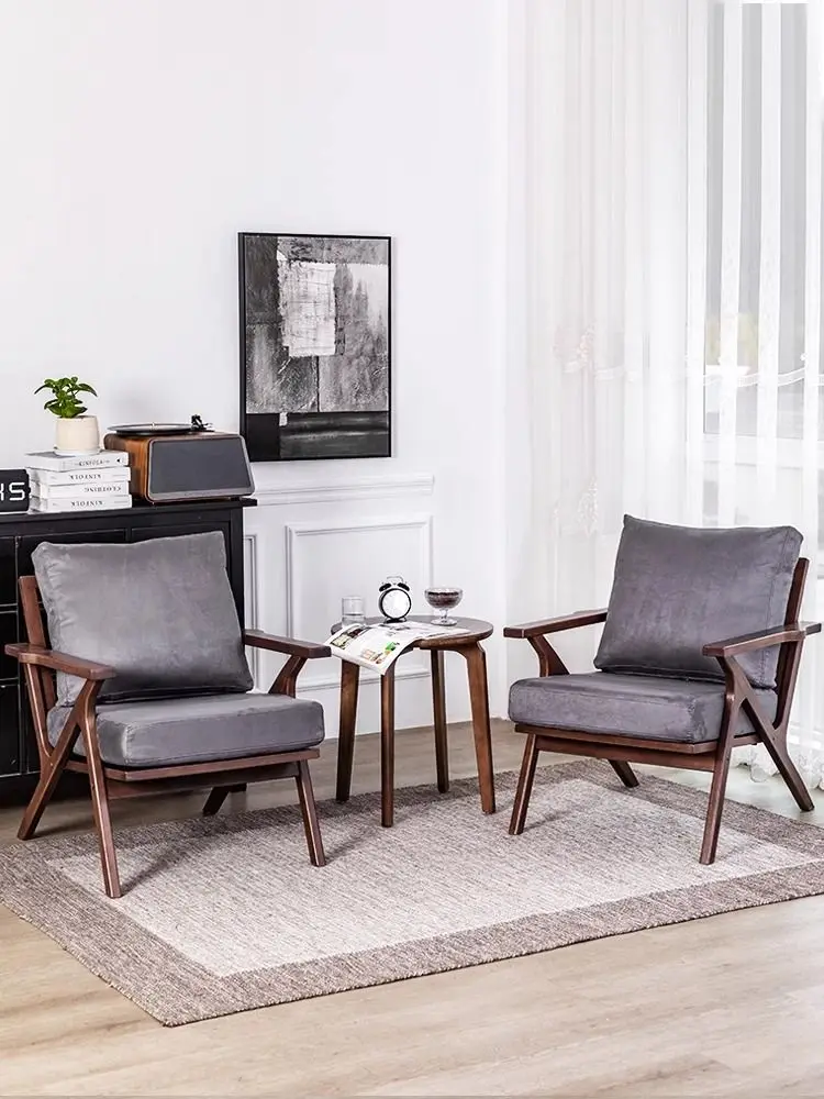 Solid Wood Single Sofa Chair: Designer - Crafted Lounge Chair for Cafes, B&Bs, Tea Rooms, Balconies & Home Use
Solid Wood Single Sofa Chair: Designer - Crafted Lounge Chair for Cafes, B&Bs, Tea Rooms, Balconies & Home Use