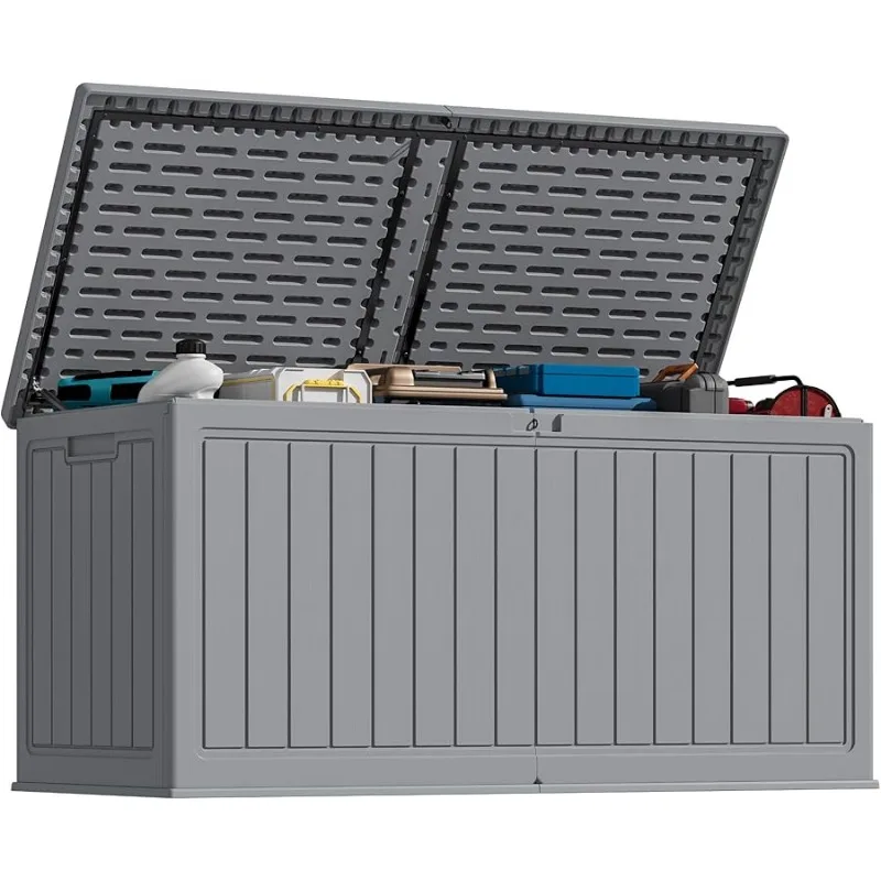 260 Gallon HDPE Outdoor Storage Box - Waterproof, Large Capacity Deck Box with Removable Dividers for Patio, Yard, Garden Tools,
260 Gallon HDPE Outdoor Storage Box - Waterproof, Large Capacity Deck Box with Removable Dividers for Patio, Yard, Garden Tools,