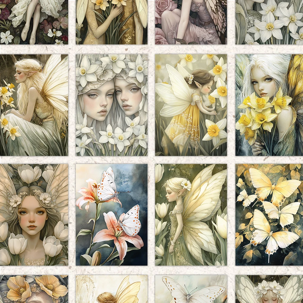 32pcs, Flower Border Fairy, postcards, decorations/greeting cards/postcards, high-precision printing, collectible and mailable
32pcs, Flower Border Fairy, postcards, decorations/greeting cards/postcards, high-precision printing, collectible and mailable