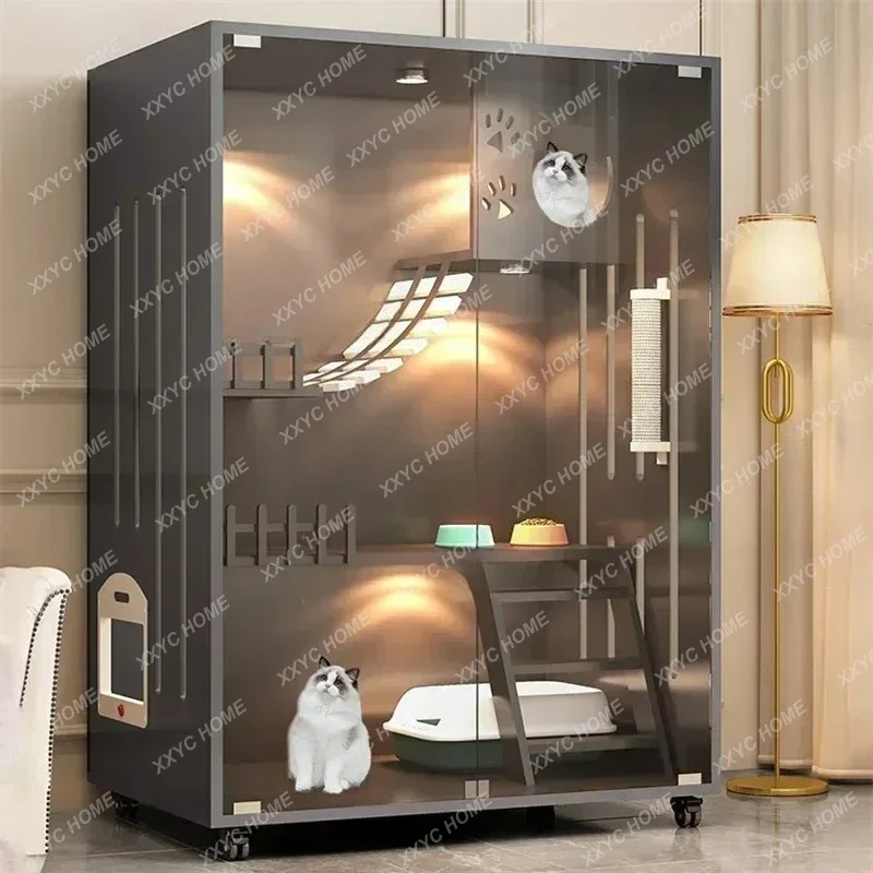 TTLarge Space Luxury Cat Villa Transparent Glass Cat Cages Home Indoor Cattery Cat House Waterproof Moisture-proof Cats Cabinet
TTLarge Space Luxury Cat Villa Transparent Glass Cat Cages Home Indoor Cattery Cat House Waterproof Moisture-proof Cats Cabinet