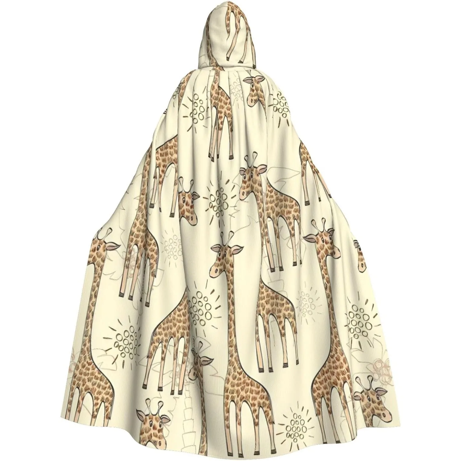 Drawn Giraffes print Halloween cape, Halloween cape, Halloween hooded cape, adult party decoration cape
Drawn Giraffes print Halloween cape, Halloween cape, Halloween hooded cape, adult party decoration cape