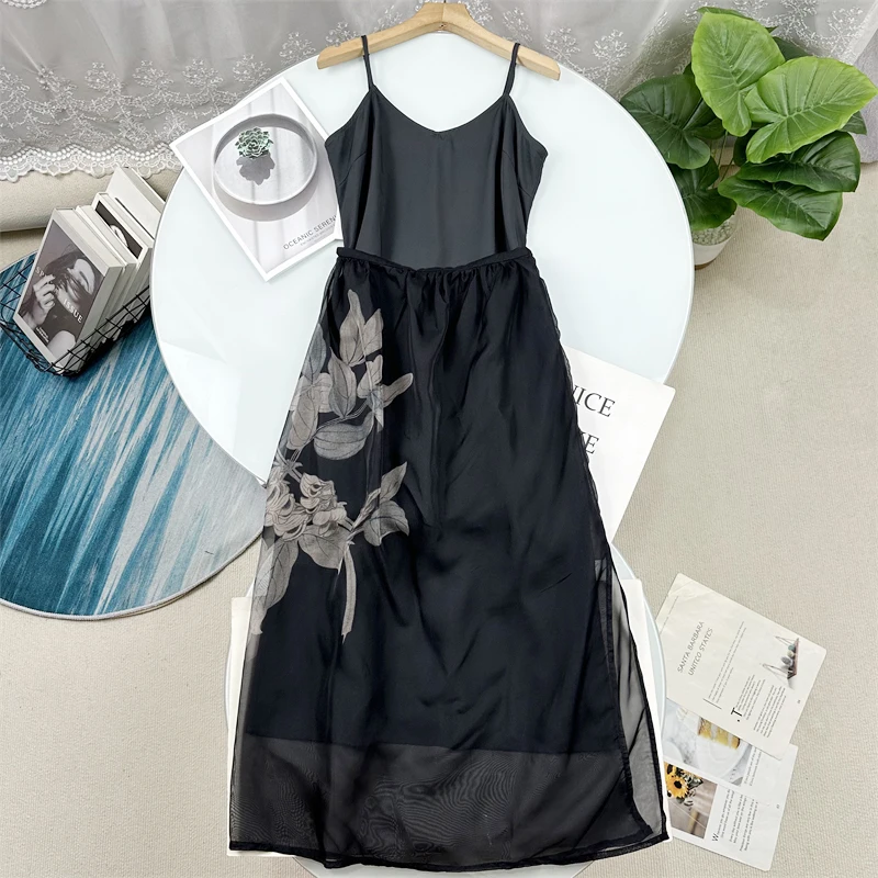 Detachable Mesh Skirt Long Sleeveless Women's Dress High Waist A-Line Summer Commute Style Zhi4900 ShangHe Series
Detachable Mesh Skirt Long Sleeveless Women's Dress High Waist A-Line Summer Commute Style Zhi4900 ShangHe Series