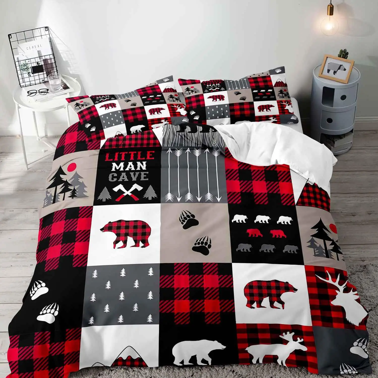 2/3pcs bedding set Digital Print Comfortable Duvet Cover for Home Bedroom Decoration, 1 Duvet Cover and 2pillowcase with Zippers
2/3pcs bedding set Digital Print Comfortable Duvet Cover for Home Bedroom Decoration, 1 Duvet Cover and 2pillowcase with Zippers