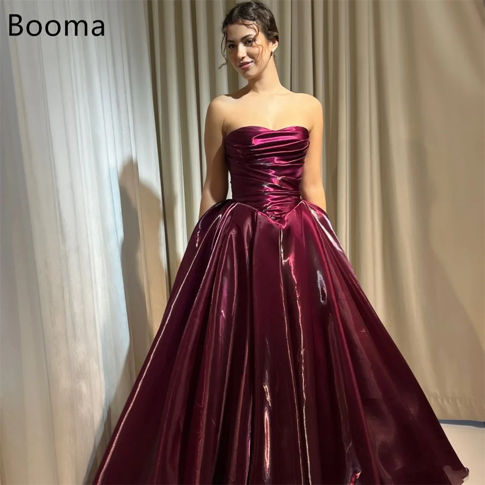 Booma Elegant A-Line Strapless Burgundy Dresses Formal Party Gowns for Women Pleat Shiny Prom Gown Customize 2025
Booma Elegant A-Line Strapless Burgundy Dresses Formal Party Gowns for Women Pleat Shiny Prom Gown Customize 2025