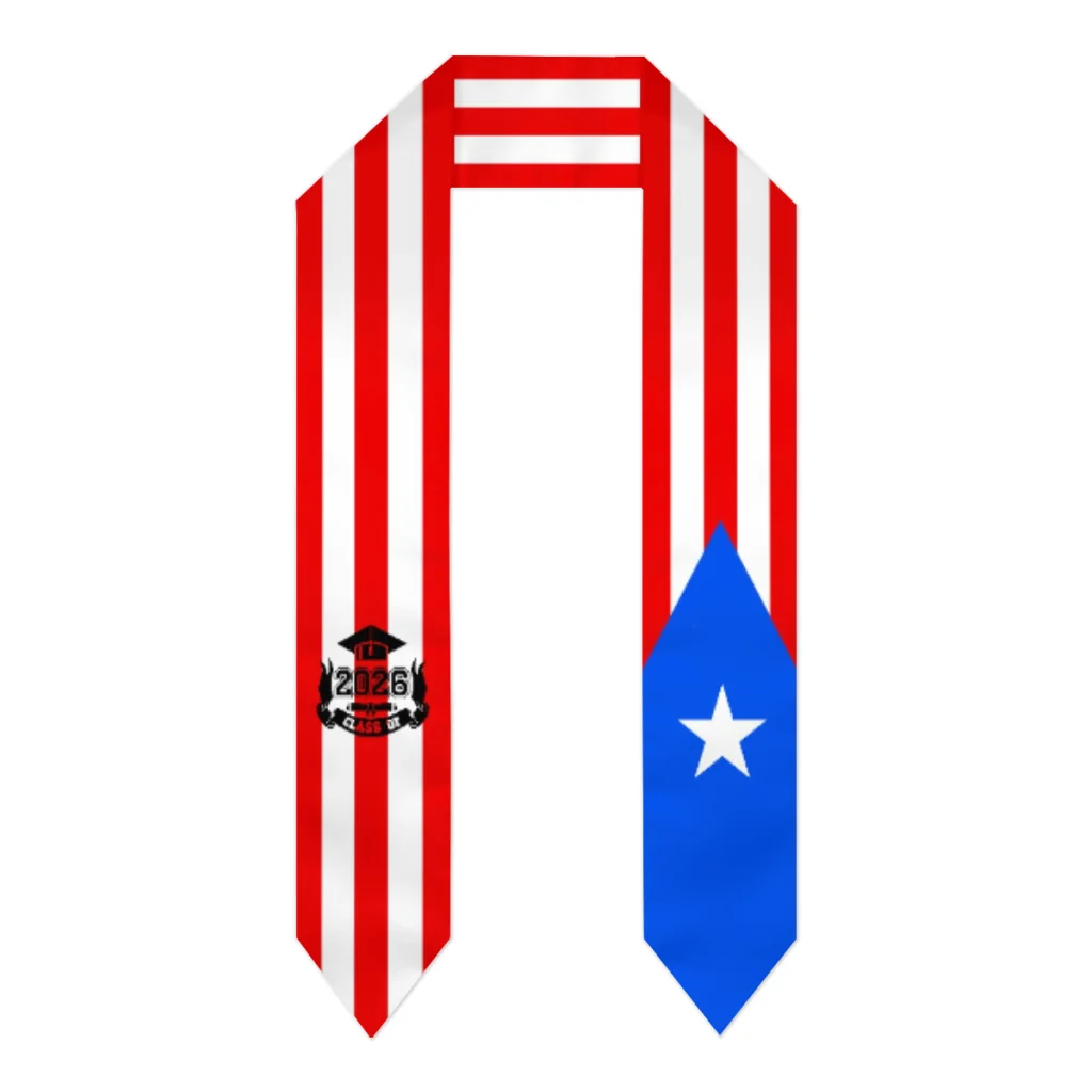 Class of 2026 Puerto Rico Flag Scarf Top Print Graduation Sash Stole International Study Abroad Adult Unisex 183*15CM
Class of 2026 Puerto Rico Flag Scarf Top Print Graduation Sash Stole International Study Abroad Adult Unisex 183*15CM