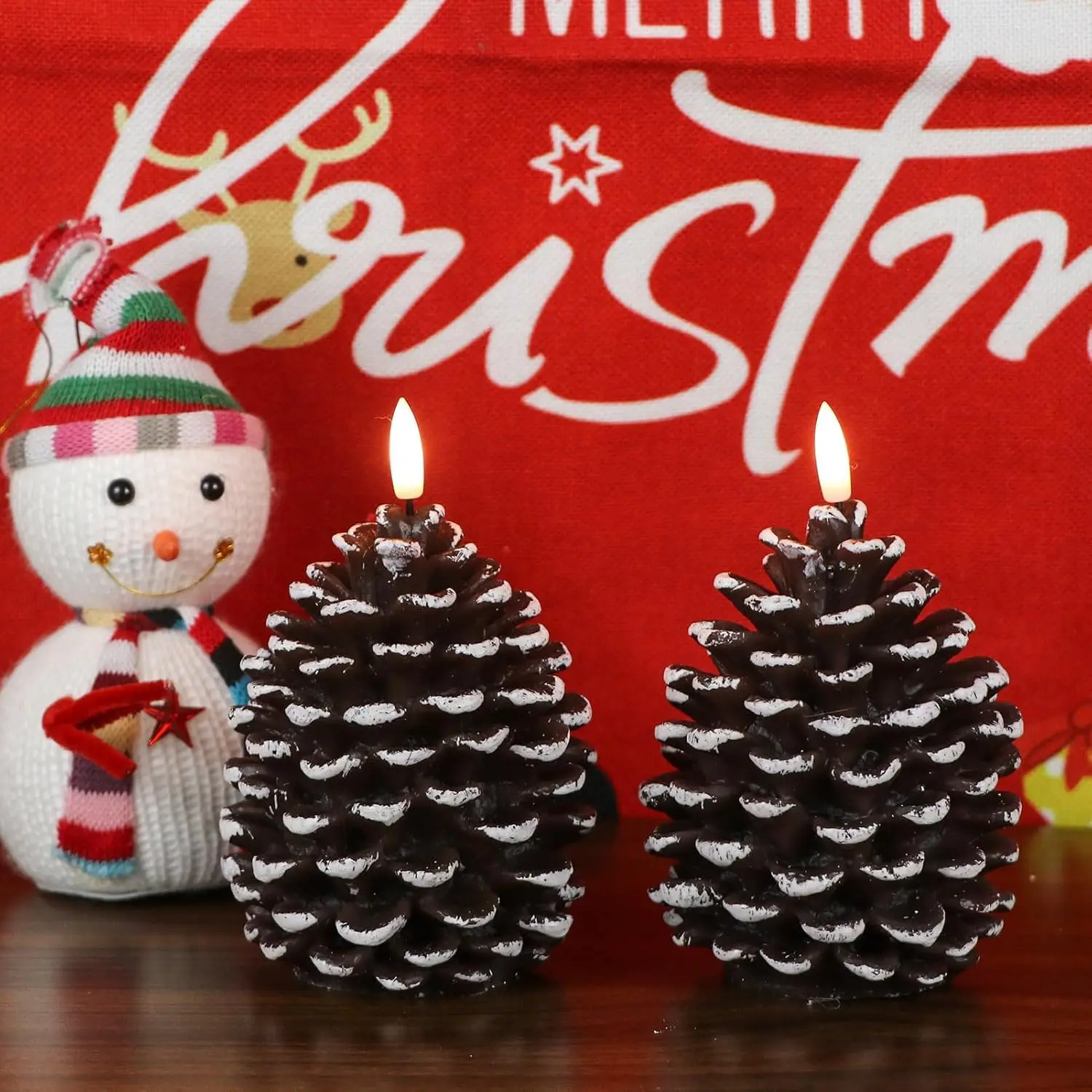 Pack of 2 LED Pine Cone Candle Pinecone Shaped Realistic Wax Candles LED Electronic Candle for Holiday Indoor Decoration
Pack of 2 LED Pine Cone Candle Pinecone Shaped Realistic Wax Candles LED Electronic Candle for Holiday Indoor Decoration